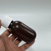 Bouteilles en PET pour produits de santé, flacons ronds pour capsules, emballages de médicaments, flacons avec bouchon à clapet foncé résistant aux UV