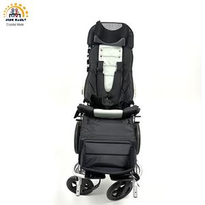 Crystal Mate JBL-ET985ET assis couché à double usage antidérapant dossier haut adulte cerveau <span class=keywords><strong>fauteuil</strong></span> roulant en alliage d'aluminium course manuel - Product Image 4