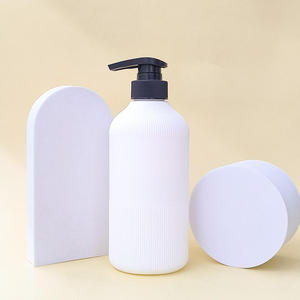Bouteilles de gel douche/shampooing en plastique PET vides de 16 oz (500 ml), blanches, brunes, noires, rechargeables, avec pompe à lotion, distributeur de savon - Product Image 2