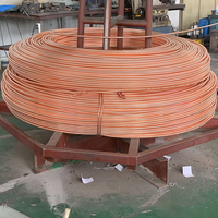 Tube en cuivre déoxydé au phosphore C12200 en spirale pour CVC et réfrigération, diamètres extérieurs 1/4", 3/8", 1/2", longueurs 50ft, 100ft par rouleau