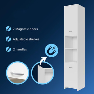 Mobiletto <span class=keywords><strong>bagno</strong></span> salvaspazio con 6 ripiani mobile <span class=keywords><strong>bagno</strong></span> 180X30X30 cm - Product Image 6