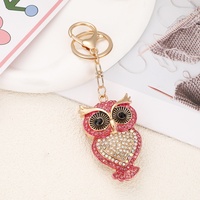 Gantungan Kunci Mobil Gaya Korea Bertabur Berlian Bentuk Burung Hantu, Aksesoris Tas Wanita Lucu, Cincin Kunci Logam, Hadiah Kreatif Lintas Negara Model Y3-220