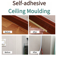 Moulure d'angle murale autocollante en PVC brillant pour l'intérieur et l'extérieur des villas et hôtels - Décoration d'angle de sol au design moderne