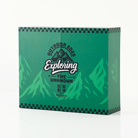Boîte cadeau de luxe à double ouverture avec fermeture magnétique, doublure en éponge, boîte en carton ondulé vert personnalisée, écologique, pour parfum