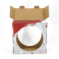 Caja de Cartón Corrugado con Ventana Circular Impresa Personalizada para Exhibición de Productos Deportivos de Fútbol Tamaño 5