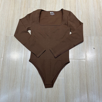 Mono de punto acanalado de manga larga para primavera, ajustado, adelgazante, sin costuras, para exteriores, ¡Gran oferta!