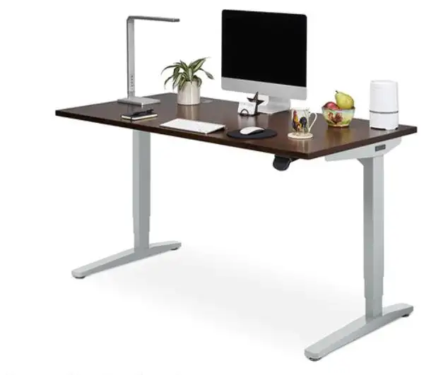 Support ergonomique Table d'assise électrique hauteur spécifique réglable cadre de bureau