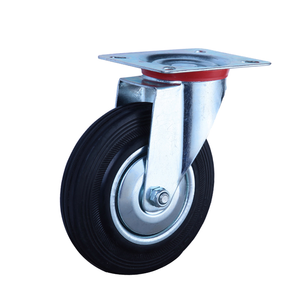 3  3.5  4  5  6  8  10 Inch Solid Black Rubber Dustbin Garbage caster wheels bin waste container caster wheel