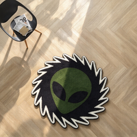 Tapis tufté, tapis de sol de forme irrégulière, tapis tufté fait main sur mesure en forme d'alien pour la décoration intérieure, vente en gros