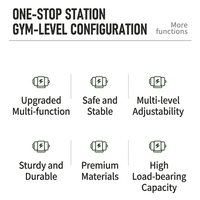 Banc de musculation multifonctionnel réglable de qualité professionnelle pour la musculation en salle de sport