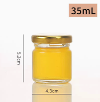 Frasco de vidrio con tapa metálica de rosca, contenedor de almacenamiento de alimentos de varios tamaños para miel, dulces, nueces, chocolate, pudín, jugo, frijoles, envase vacío.