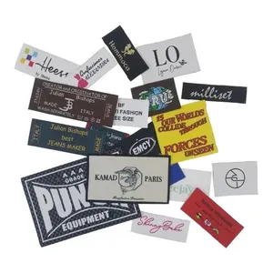 Custom Organic Cotton Fabric Tag Clothing Label Woven Label For Apparel