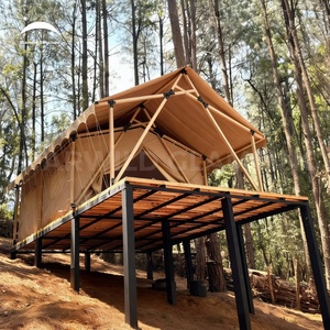 Tenda da Glamping Safari di Alta Qualità per Esterni Lodge Tenda da Campeggio di Lusso per Resort con Bagno Grande Gazebo - Product Image 3