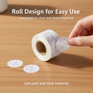 Sticker Custom Print Brand Logo Circle Stickers for <b>Packaging</b> <b>Label</b> Adhesive Vinyl Waterproof Round Sealing <b>Label</b> Sticker Roll - Product Image 3