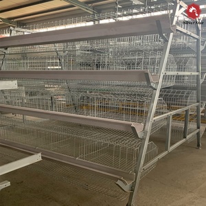 Venta Directa de Fábrica Silver Star, Jaula de Batería para Aves de Corral de <span class=keywords><strong>3</strong></span> Niveles y 120 Capas para Granjas Nigerianas - Product Image 4
