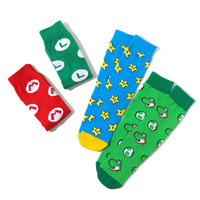 Chaussettes de jeu Mario Trend Cotton Medium Tube Cartoon Socks Men's Trend Long Tube Anime Socks