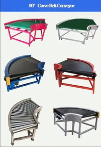 Convoyeur à bande en PVC à rotation automatique et courbe D45 90 Bande transporteuse circulaire à 180 degrés pour chaîne de montage - Product Image 6