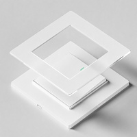 Prise murale blanche UK 13A avec 2 ports USB Type-C 18W à charge rapide, interrupteur universel en verre trempé, 4 prises pour usage industriel et hospitalier