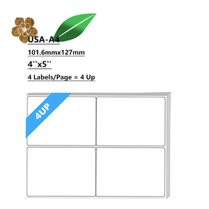 Impresora de inyección de tinta personalizada Máquina de <span class=keywords><strong>soldadura</strong></span> láser Dirección privada Etiqueta de tamaño A4 4X5 Etiqueta de paquete de envío 4UP Papel de agradecimiento blanco - Product Image 2