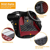 Tapis de sol de voiture en cuir double couture Muchkey, toutes saisons, imperméables, de luxe, ensemble de tapis de voiture personnalisés