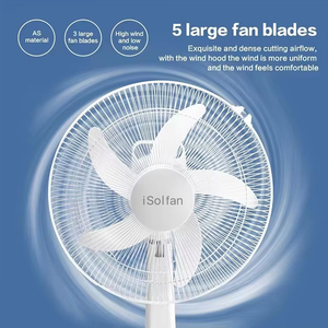 Ventilador <span class=keywords><strong>de</strong></span> Pie con Energía Solar <span class=keywords><strong>de</strong></span> 16 Pulgadas, 12V AC/DC, USB, con 2 Bombillas y Batería, Precio Económico en Foshan, China - Product Image 2