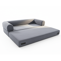 Hersteller Futon-Schlafsofa Quadratisch Gepolstert für Kleine Wohnungen Kompaktes Wohnzimmer Hotel Villa Schaumstoff Komprimierte Schlafcouch