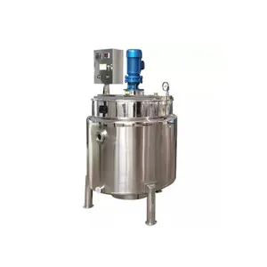 Stainless steel agitator jacketed liquid blending tank for cosmetic shampoo lotion cream cheese
