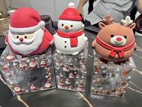 Lot de 24 jouets squishy de Noël US RTS, Père Noël, Bonhomme de neige, Renne, en TPR, remplis de farine, jouets anti-stress à presser avec emballage cadeau
