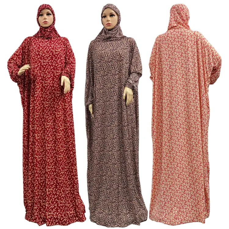 1 Piece Muslim Women's Hooded Abaya Hijab Dress Kaftan Plus Size Prayer Djellaba Femme Islam Clothing Long Khimar Arabia Robe