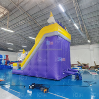 CH Château gonflable commercial en PVC de bonne qualité avec toboggan sec pour la location événementielle