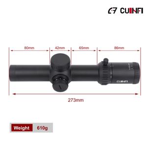 Cuinfi Abyss 1-8x24IR SFP 장거리 방수 충격 방지 사슴 사냥 액세서리 멀티 코팅 렌즈 전술 LPVO 스코프 - Product Image 3