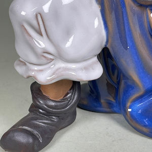 รูปเซรามิกทำมือสไตล์อาร์ตเดคโคจางเฟยสำหรับตกแต่งตั้งโต๊ะที่บ้านสามารถปลูกพืชสีเขียวขนาดเล็กได้ - Product Image 5