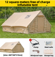 Tente de camping gonflable d'extérieur, imperméable, pour glamping, tente gonflable pop-up, chapiteau gonflable portable, maison de luxe