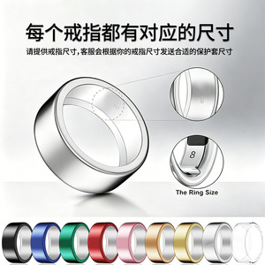 Oura Ring TPU Protective Case Shockproof For Oura Galaxy Ultrahuman Conn Ring 4-15mm Transparent Silver Black Red Blue Green - Product Image 3