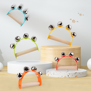 En gros, hochet à main coloré en bois, instrument de percussion Orff, jouet pour bébés et accessoires de spectacle - Product Image 5