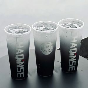 Disposable Custom logo 18oz 20oz 22oz pp Personalized <b>Plastic</b> <b>Cup</b> Milk Tea Cold <b>Drink</b> Coffee <b>Plastic</b> <b>Cup</b> with Lids - Product Image 1