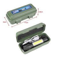 Lampe torche LED rechargeable COB XPE avec zoom, 1000 lumens, USB, lampe tactique portative IP44 pour le camping, la randonnée et les situations d'urgence