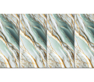 Couleurs personnalisées Ligne de soie dorée brillante carreaux de céramique muraux polis émaillés - Product Image 2