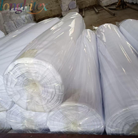 Tissu Popeline Longhitex en Polyester/Coton 45*45 133x72 Largeur 58 pouces Séchage Rapide Respirant Blanc Uni pour Mariage Maillots de Bain Garçons