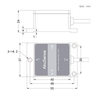 AKUSENSE MJL326T-10-A1 Capteur de mesure carrée double axe haute vitesse IP67 Inclinomètre anti-vibration en acier inoxydable de haute qualité