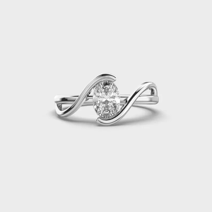 Anillo de Compromiso con Diamante Ovalado de 1.00CT Cultivado en Laboratorio, Oro de 14K, Solitario, Joyería Fina Nupcial, Anillo Elegante y de Lujo - Product Image 5