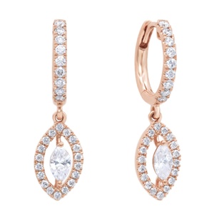 18K Gold HPHT CVD Lab Created Diamond <b>Stud</b> <b>Earrings</b> Marquise Cut VVS Custom <b>Fine</b> Jewelry Wholesale - Product Image 2