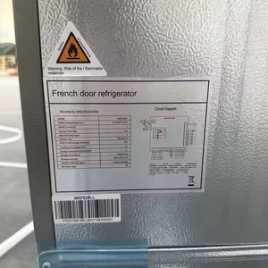 Refrigerador Doméstico de Doble Puerta de Acero Inoxidable Premium con Congelador Superior, Portátil y de Gran Capacidad para Hoteles - Product Image 5