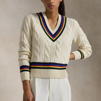Pull en cachemire à col en V personnalisé pour femmes, tricot d'hiver, style décontracté avec logo à l'avant