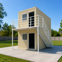 Maison conteneur pliable de type X à assemblage rapide avec panneaux sandwich, bâtiment modulaire de 40 pieds pour habitation, commerce et toilettes