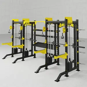 โรงงานโดยตรงฟรีรวมกันมัลติฟังก์ชั่นเครื่องดัมเบลยาบอลแผ่นกันชนRig Squat Rack Rackกรง