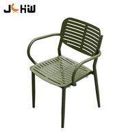 Fauteuil de jardin en aluminium avec structure résistante aux intempéries pour patio, pelouse, café, restaurant et détente en extérieur