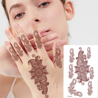 2025 dames temporaire ongle fleur étanche papier Sexy tatouage autocollant corps Application occasions festives