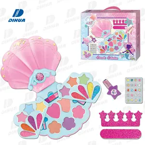 Kids Make Up Toy Set Pink Eyeshadow Palette Make Up Set for Girl Girls Beauty Set Toy Mermaid Girl Cosmetic Toy