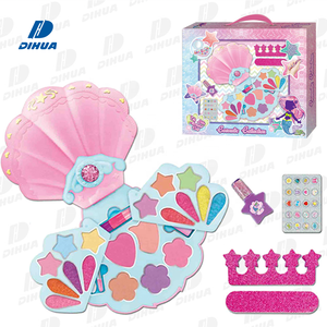 Set <span class=keywords><strong>di</strong></span> Trucchi Giocattolo da <span class=keywords><strong>Sirena</strong></span> per Bambine con Palette <span class=keywords><strong>di</strong></span> Ombretti Rosa, Kit Cosmetico Sicuro per <span class=keywords><strong>Giochi</strong></span> <span class=keywords><strong>di</strong></span> Travestimento - Product Image 1